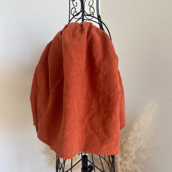 Jonathan Simkhai Flutter Sleeve Cotton Linen Quince Cropped Bodice Top NEW Sz 6 - Picture 5 of 11